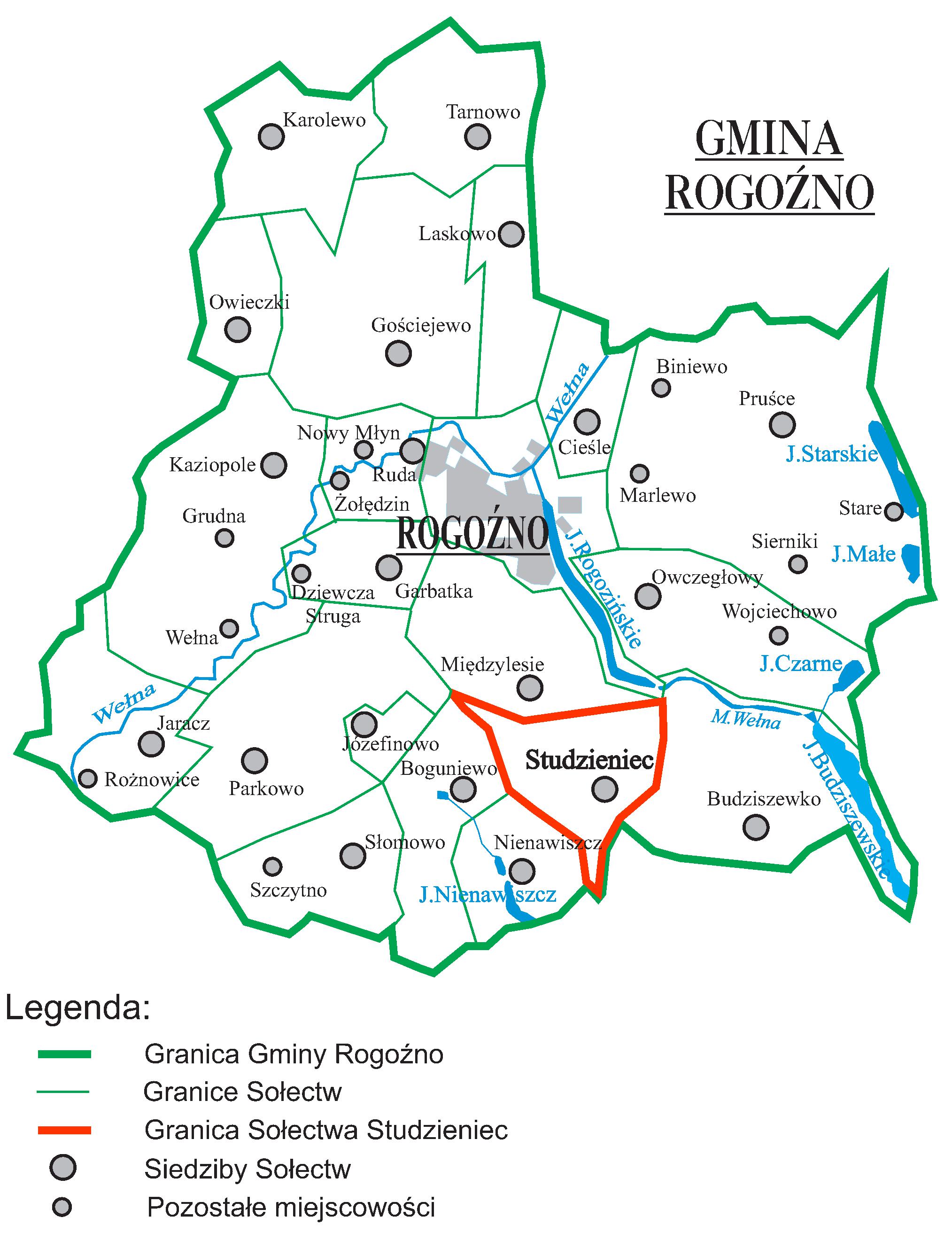 Mapa Sołectwa Studzieniec